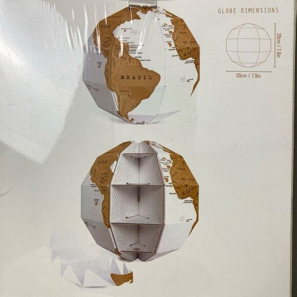 Scratch Globe Luckies of London New Sealed Box Travel Tracking Map Novelty Gift - Picture 4 of 8